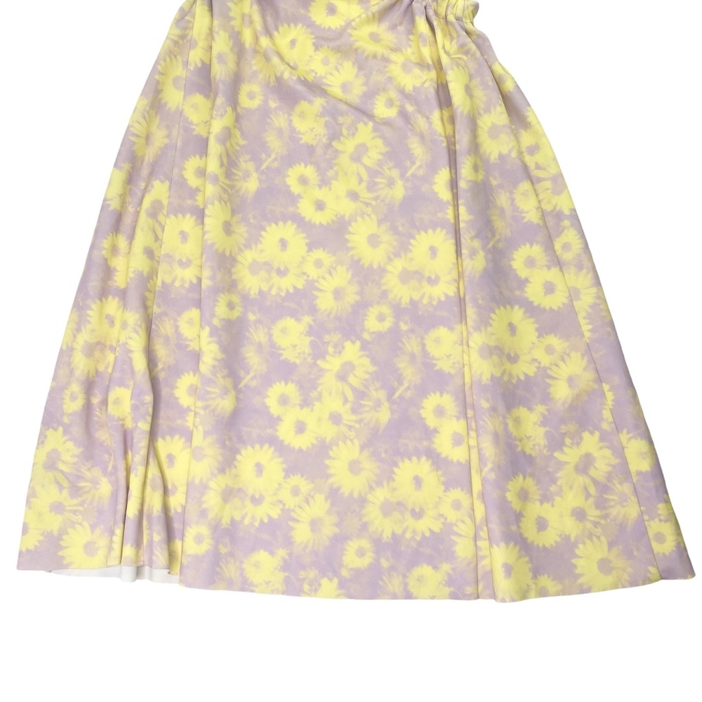 ASOS One Shoulder Puff Sleeve Cut Out Floral Midi Dress - Picture 15 of 16